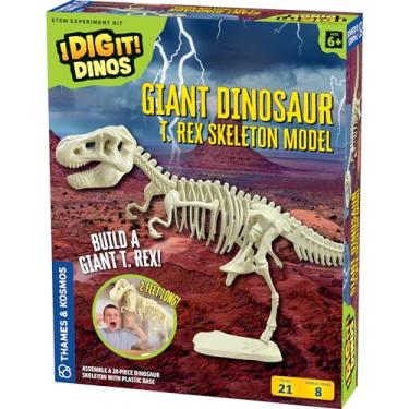 Imagem de Thames & Kosmos Kit de esqueleto de dinossauro gigante | Atividade STEM | Construa um modelo de esqueleto T. Rex de 66 cm de comprimento | Explore Paleontologia e aprenda fatos divertidos de dinossauro | Inclui manual com montagem passo a passo