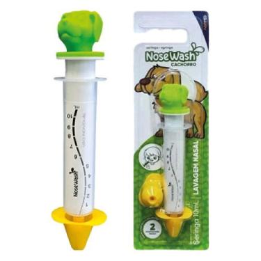 Imagem de Higienizador Seringa Para Lavagem Nasal Verde Cachorro Nose Wash
