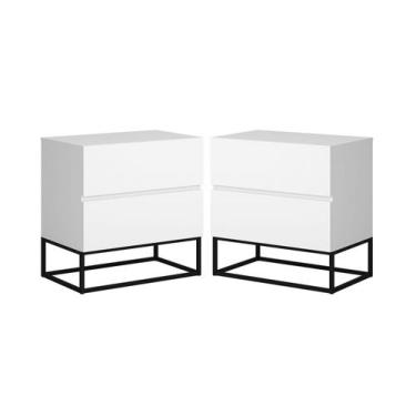 Imagem de Conjunto 2 Criados Quarto Casal / Solteiro Industrial 2 Gavetas - LCN 