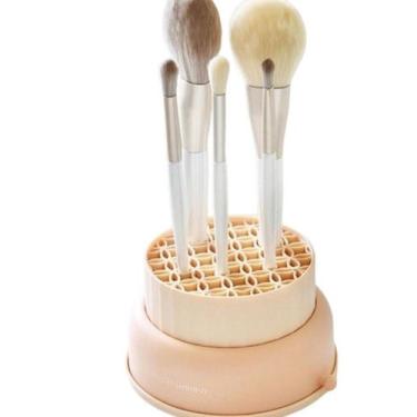 Imagem de Recipiente Para Lavagem Limpeza Pinceis Maquiagem Silicone - shr, Bege