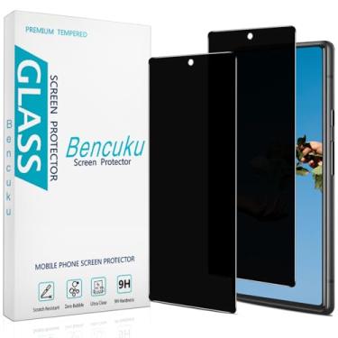 Imagem de Bencuku (Pacote com 2) Protetor de tela de privacidade projetado para Google Pixel 7A vidro temperado anti-espião, antiarranhões, sem bolhas