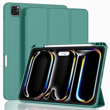 Imagem de ZryXal Capa para iPad Pro 2024 de 11 polegadas M4 (5ª geração) com suporte para lápis, capa inteligente para iPad [suporta Pencil Pro e Pencil (USB-C)], suporta Touch ID e despertar/hibernar