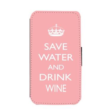 Imagem de Rikki Knight Save Water and Drink Capa carteira rosa claro com aba magnética para Samsung Galaxy S3