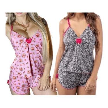 Imagem de Conjunto Baby Doll Feminino Roupa Para Dormir C57 - Fanáticos Por Cint