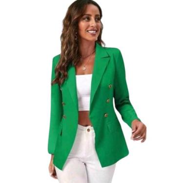 Imagem de Blazer Alfaiataria Luxo Feminino Terninho Moda Evangélica - estacaomix