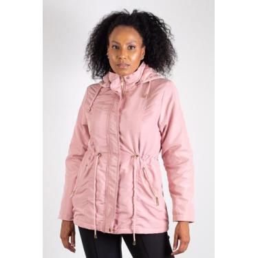 Imagem de Parka feminina forrada com capuz 80105 - Fluffy, GG, Rosa