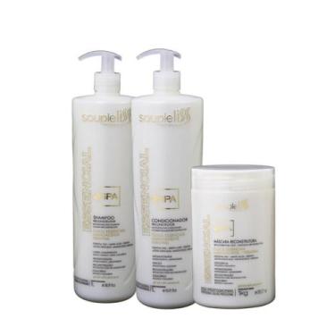 Imagem de Kit Spa Essencial Reconstrução Souple liss Profissional 3x1 L - Souple