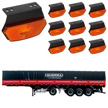Imagem de 10 Lanterna Diamante Guerra LED Âmbar c/ Suporte - Conect - DW Compone