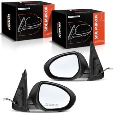 Imagem de A-Premium Par (2) espelhos retrovisores elétricos do lado do motorista e do passageiro - compatível com Mazda 3/3 Sport 2010-2013 - Espelho retrovisor externo preto dobrável manual sem aquecimento com