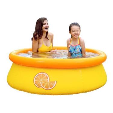 Imagem de Piscina Infantil Adulto Inflável 3D 475L - Elite Importes, Laranja