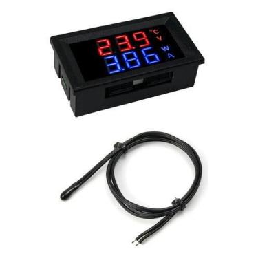 Imagem de Voltímetro Amperímetro Digital Dc 100v 10a Com Sonda Tipo A - SK