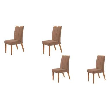 Imagem de Kit 4 Cadeiras Paris - Vermelho Terracota - Gran Decore