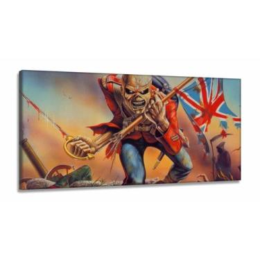Imagem de Quadro Decorativo Iron Maiden 1em Tecido Canvas 130x60 - Wall Frame