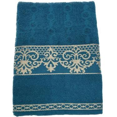 Imagem de Toalha de Rosto 100% Algodão (270gm²) - Dugu, Azul 