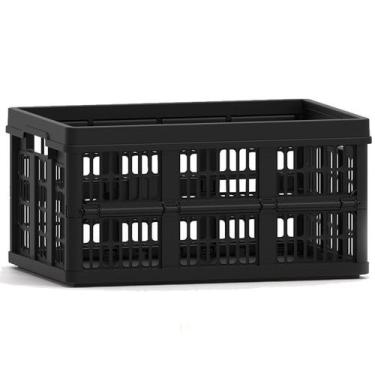 Imagem de Caixa Organizadora Plástica 45 Litros com Alça e Dobrável Empilhável  