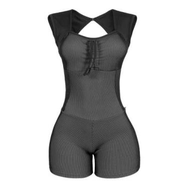 Imagem de Macaquinho Feminino Treino Aberto Nas Costa Atacado - Rigafi Fashion, 