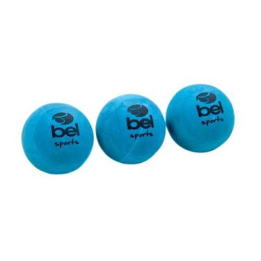 Imagem de Kit 3 Bolinhas Para Frescobol Borracha Cores Sortidas - Bel Fix - BelF