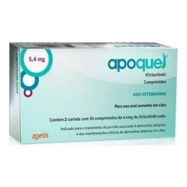 Imagem de Apoquel 5,4 Mg Dermatológico Anti Coceira Cães Cão 20 Comp