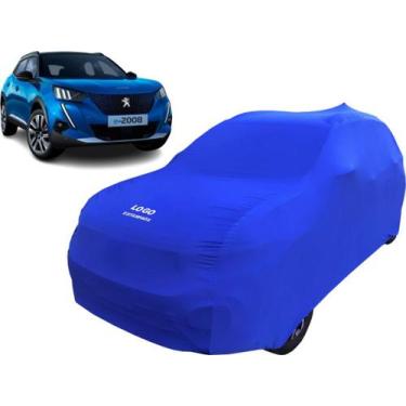 Imagem de Capa Carro Anti Riscos Com Logo Peugeot E-2008 Gt Suv - Mz, Azul