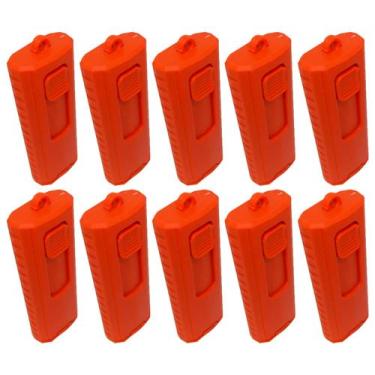 Imagem de 10 Carimbos Automaticos Pocket Stilo 20 - Sem Gravação, Laranja