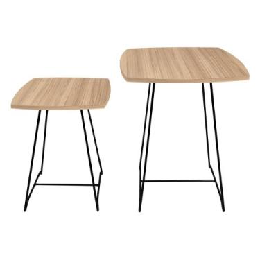 Imagem de Mesa Lateral Conjunto de Mesa de Canto Sofá Auxiliar Ursen - Genus Móv