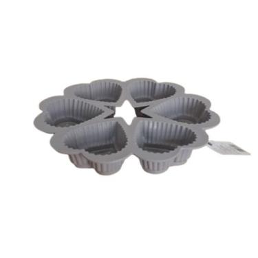 Imagem de Forma De Silicone Coração Bolo Bolinho Cupcake Escolha a Cor - Rio Tij