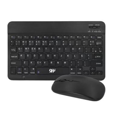 Imagem de Teclado e Mouse Sem Fio A6732 Slim Recarregável Preto - 9H