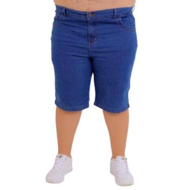 Imagem de Bermuda Short Jeans Masculino Plus Size 48-64 Elastano  - Karha Jeans,
