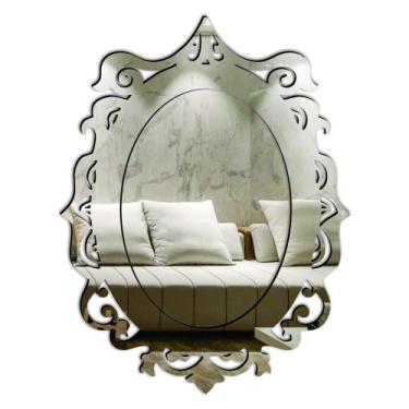 Imagem de Espelho Decorativo Veneziano Sala Quarto 62x80 3803 - CREATUS, prata