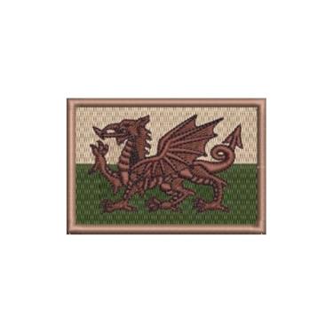 Imagem de BP0190-003 País de Gales Patch Bordado 7,5×5,0 cm (D-Arquivo Matriz para bordar)