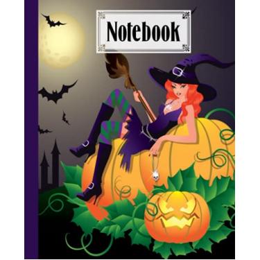 Imagem de Notebook: Halloween Cover Composition Notebook - College Ruled, 120 Pages - Large 7.5" x 9.25" By Hasan Ahrens