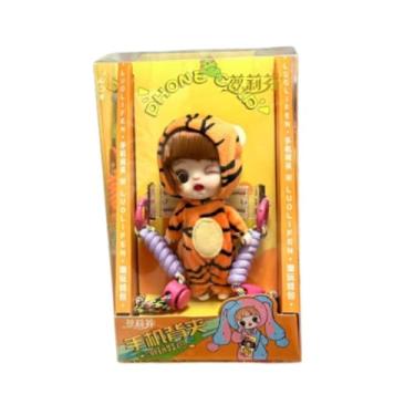 Imagem de menolana Boneca fofa saco de dormir boneca acessório móvel adorável leve presente de aniversário para meninas quarto infantil decoração de lembrancinhas, Menina Tigresa