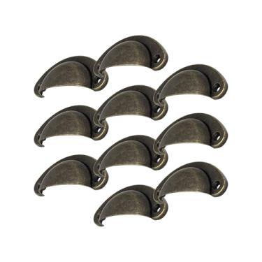 Imagem de Puxadores Concha para Móveis e Armários Colonial Baú 64mm Conjunto de 10 (Ouro Velho)