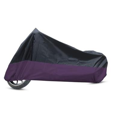 Imagem de Partuto Capa de chuva impermeável para motocicleta 190T XXL preto roxo para Honda Shadow ACE Spirit Sabre 600 750 1100 VT substituição