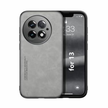 Imagem de Kepuch Silklike Capa para Oneplus 13 - Case Placa de Metal Embutida - Cinza