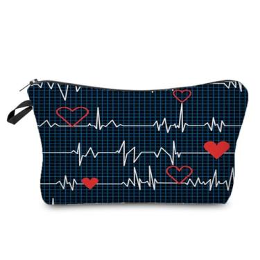 Imagem de Livel lhood Bolsa de cosméticos de enfermeira, bolsa de maquiagem fofa para viagem, higiene pessoal, bolsa com zíper, presentes de graduação, assistente médico, bolsa de maquiagem para enfermeiras,