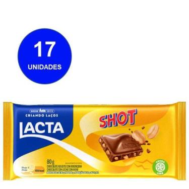 Imagem de Chocolate Barra Lacta 80g Shot 17un