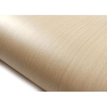 Imagem de ROSEROSA Descasque e cole papel de parede autoadesivo de madeira PVC cobrindo forro de prateleira de bancada de faia (KW050N: 2,00 pés x 6,56 pés)