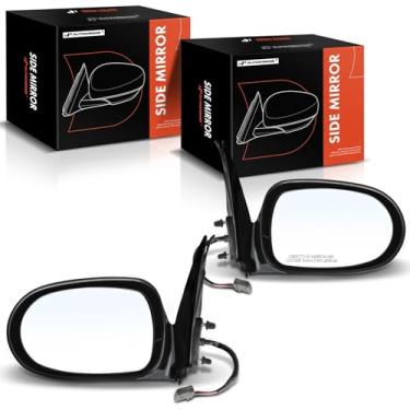 Imagem de A-Premium Par (2) espelhos retrovisores elétricos do lado do motorista e do passageiro - compatível com Nissan Sentra 2000-2006 - Espelho retrovisor externo preto não dobrável não aquecido -