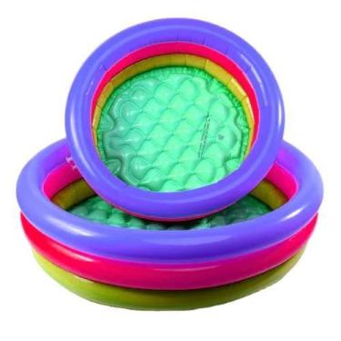 Imagem de Mini Piscina Banheira 270  LITROS Rosa Inflável Resistente Com Certifi