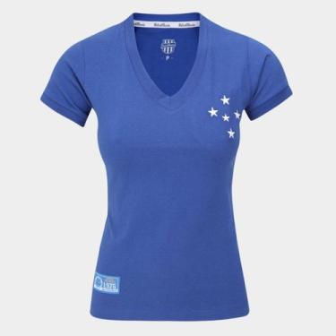Imagem de Camisa Cruzeiro RetrôMania Libertadores 1976 I Feminina, Azul, G