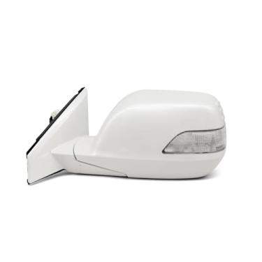 Imagem de Espelho lateral esquerdo direito automático carro 5/7/9 fios espelho retrovisor externo conjunto, compatível com HONDA CRV CR-V 2007 2008 2009 2010 2011 RE1 RE2 RE4(1PC 5PIN Left White)