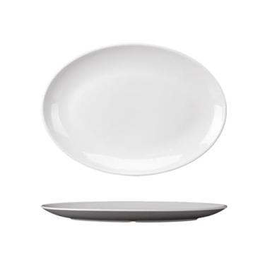 Imagem de Prato oval raso de hotel, pastelaria e cantina de frutas - 38016 branco