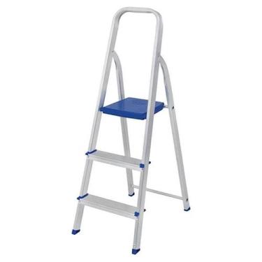 Imagem de Escada Domestica De Aluminio 3 Degraus Mor