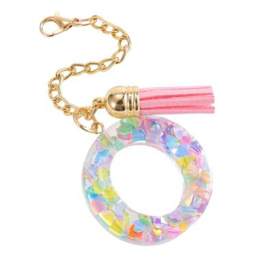 Imagem de HAPPYLIVE SHOPPING Pingente de letra para Stanley Cup, 1 peça, pingente de chaveiro rosa para mulheres, one size, Resina epóxi