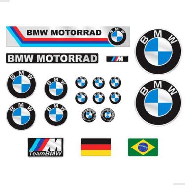 Imagem de Adesivos Resinados Bmw Carro Moto Sportinox Emblemas Kit