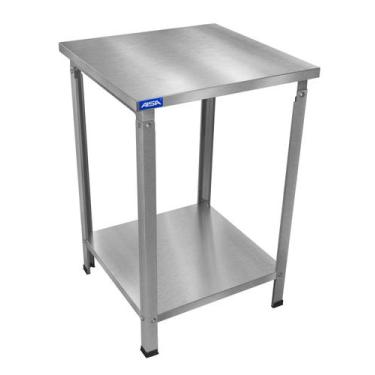 Imagem de Bancada Mesa Inox Industrial Paneleiro Liso 90x60x60 G97 - Aisa