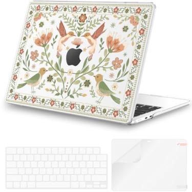 Imagem de iCasso Capa para MacBook Air de 13 polegadas M4 2025 2024-2022 M3 M2 modelo A 3240 A3113 A2681, capa rígida protetora resistente para Mac Air de 13,6 polegadas, capa de teclado + protetor de tela