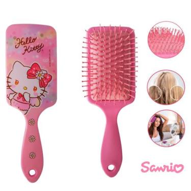 Imagem de Escova de Cabelo Raquete Hello Kitty 20cm Sanrio Rosa