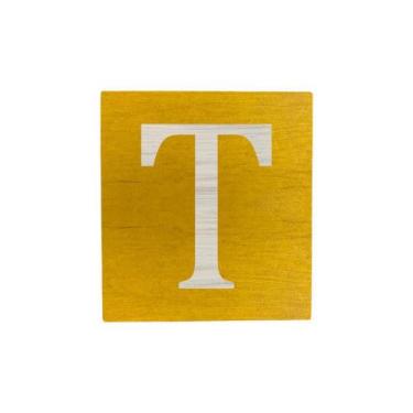 Imagem de Cubo Amarelo Letra Branca Festa Chá de Bebê Decoração 8x8x8 Cm Mdf Mad